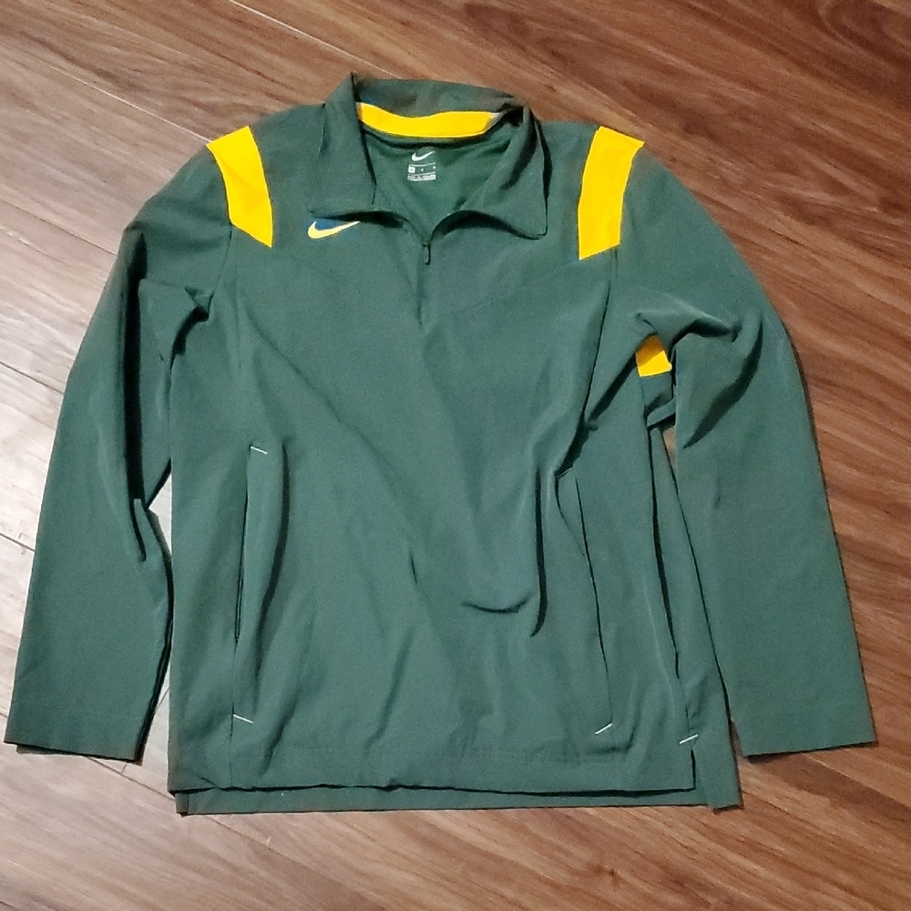 Nike Green & Yellow Quarter-Zip Vented Training Top